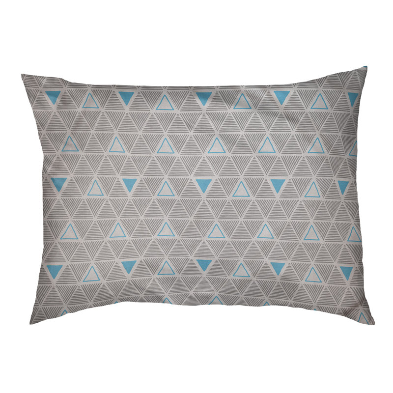 Coussin pour chien Chen, Moyen (l 40 po x P 6,5 po x H 30 po), Bleu sarcelle/Gris