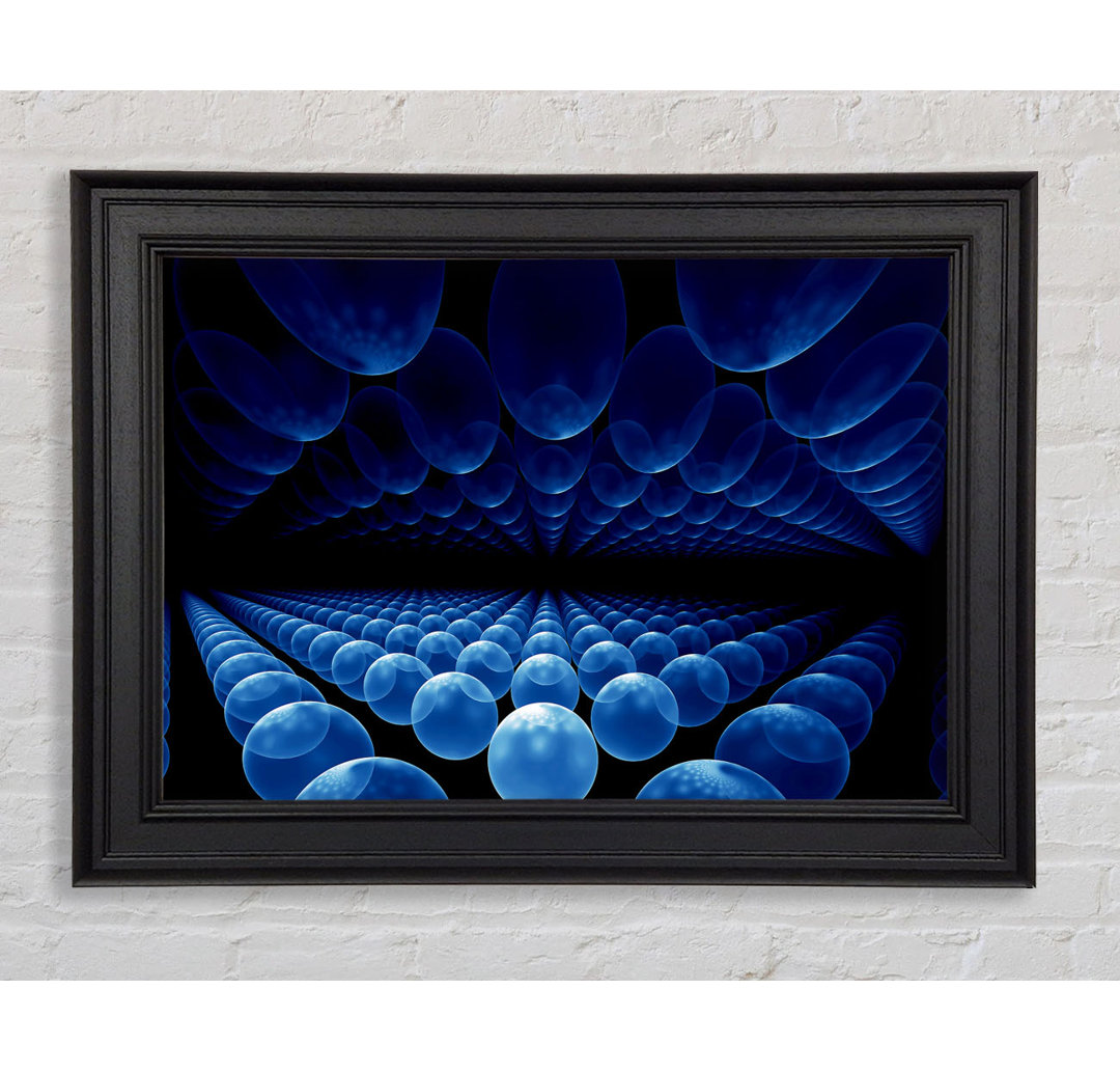 Gerahmtes Wandbild Alien Life Pods Blue