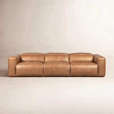 Amed 124" Genuine Leather Power Reclining Sofa