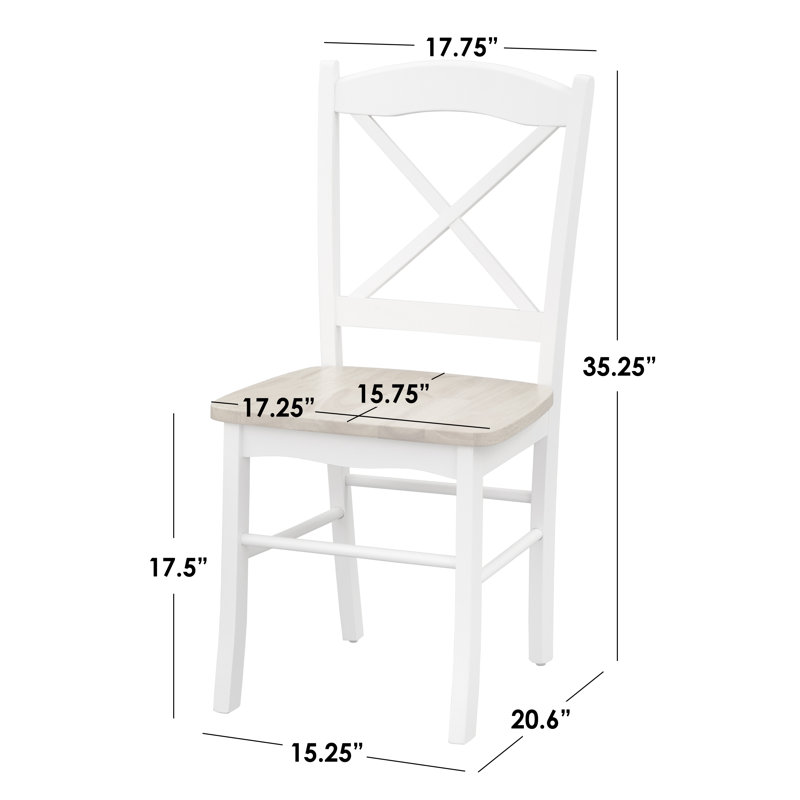 Castellon 18'' H Side Chair, White/Natural