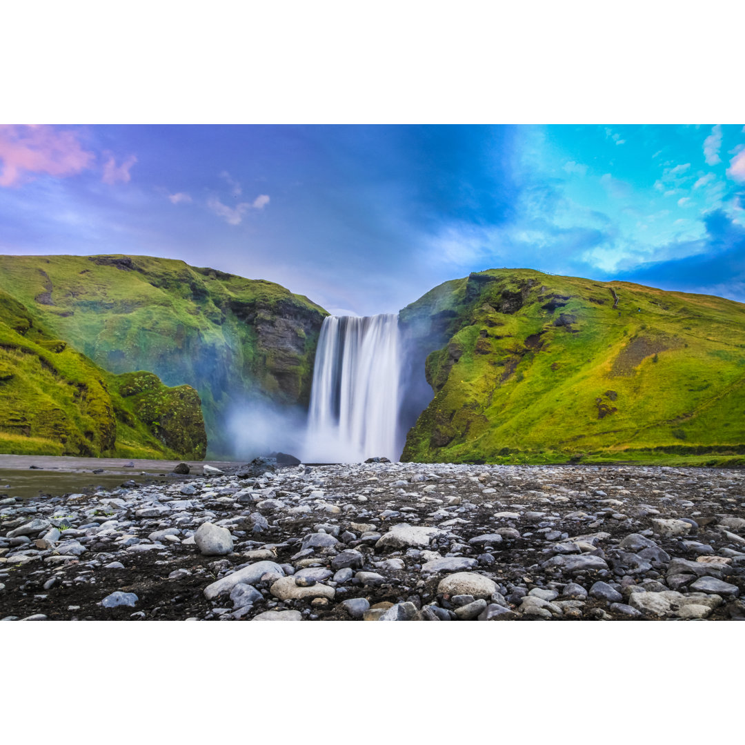 Skogafoss Waterfall, Iceland - Wrapped Canvas Print