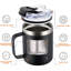 Ensemble de 2 tasses à café isolantes en acier inoxydable à double paroi avec couvercle rabattable