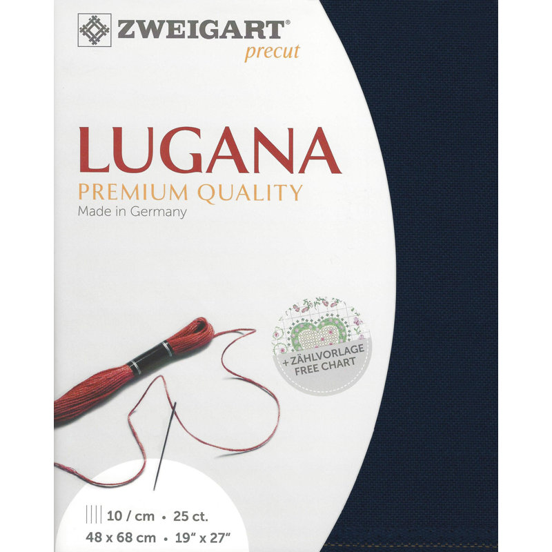 Prédécoupé Zweigart Lugana 25 unités lavande 3835/5045, Lavande