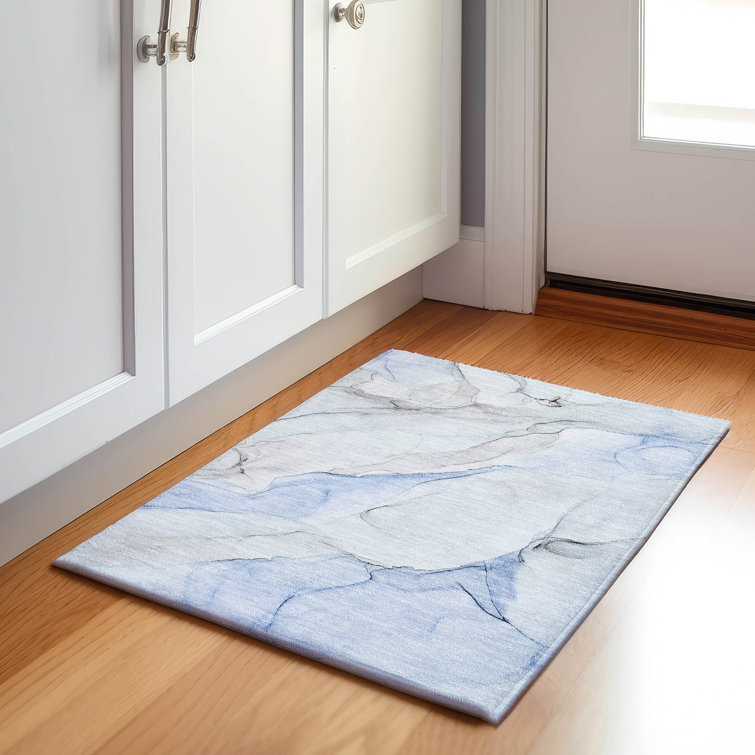 Premium Machine Washable Cerrito AMF515 Blue Rug