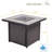 Square Iron Propane Smokeless Fire Pit Table
