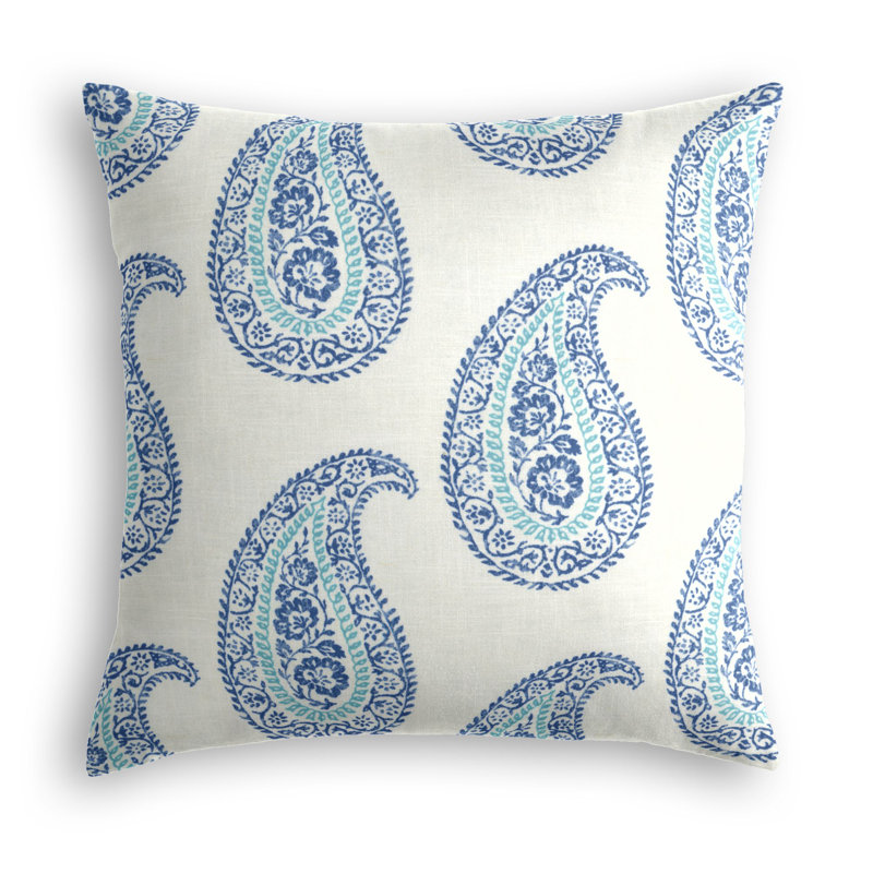 Mandha Linen Square Pillow Cover & Insert, 18" x 18"