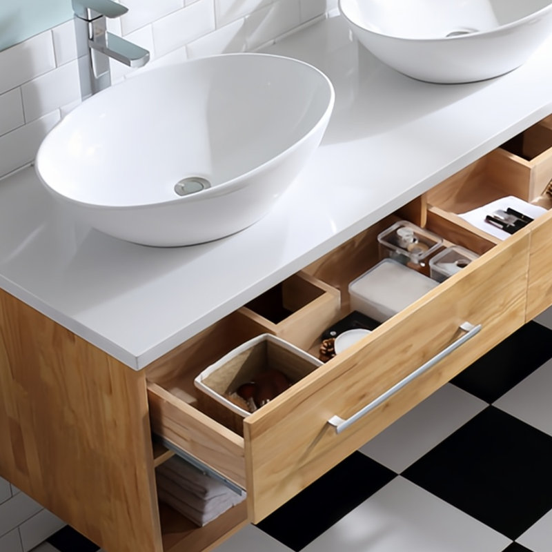 Armoire de salle de bain en rondins