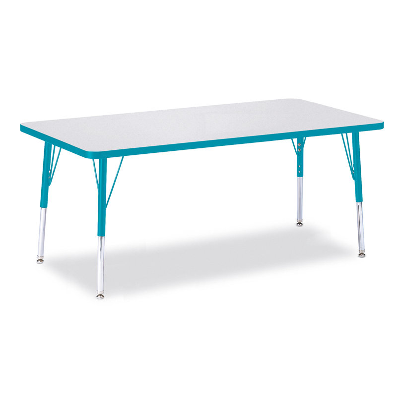 Tables d'activités Berries®, H 31 po x L 60 po x l 30 po, Adulte (24 po à 31 po ), Bleu sarcelle