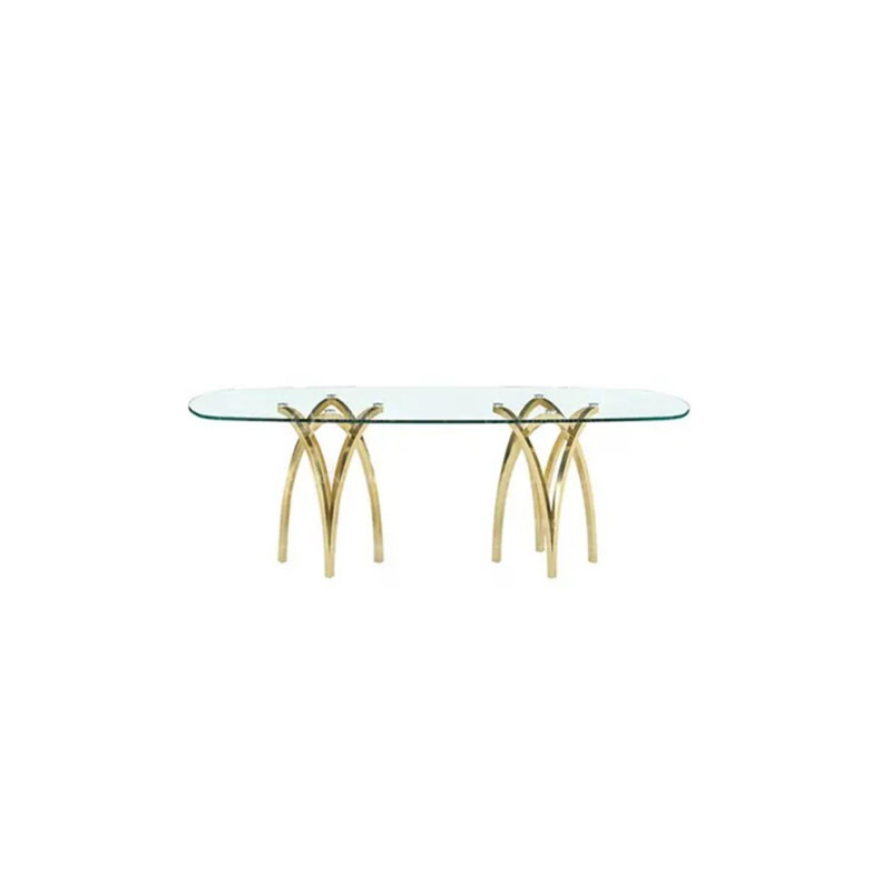 Infinity Oval Glass Dining Table