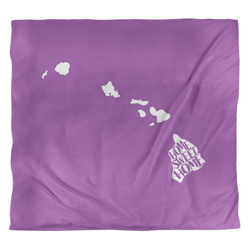Housse de couette à la maison en hawaii doux, Microfibre, Housse de couette pour grand lit, Violet