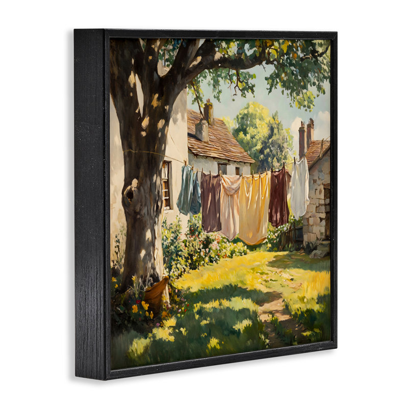 Giclée encadrée de style champêtre, conçue par Creative Studio, Giclée encadrée noir minuit, H 12 po x l 12 po