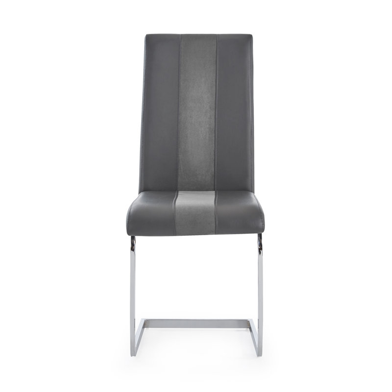 Admer 19'' H Upholstered Side Chair, Gray, 1
