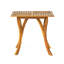 Élégante table de salle à manger carrée d'extérieur en bois d'acacia avec finition en teck pour le patio et la cour