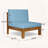 3-Piece Modular Acacia Wood Sofa Set
