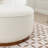 Eloni Round Fabric Upholstered Solid Wood Ottoman-333302354
