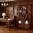 44.49"American-style solid wood brown multi-level storage shelf bookcase