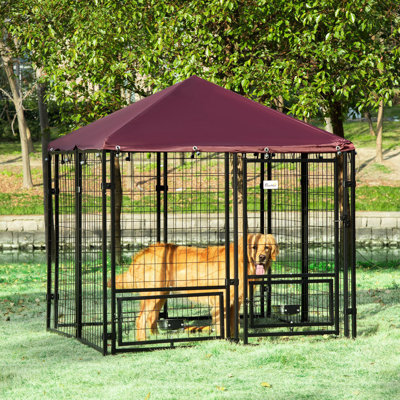 Chenil d'extérieur pour chien 5 pi x 5 pi x 5 pi