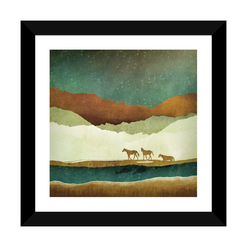 Stary Range - Print, Black Paper Framed, 16" H x 16" W x 1" D
