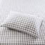 Drap-housse en flanelle 100% coton 4 pièces, carreaux gris à chevrons, doux et confortable, variété d'imprimés, drap plat, 2 taies d'oreiller ajustées, carreaux lavables à la machine