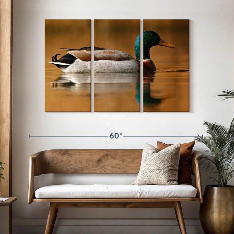 Brampt Bathing Mallard Duck, 32" H x 50" W