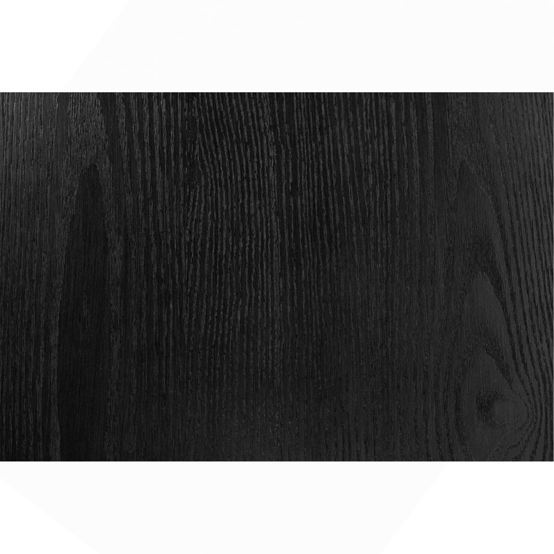 Table ronde en bois noir