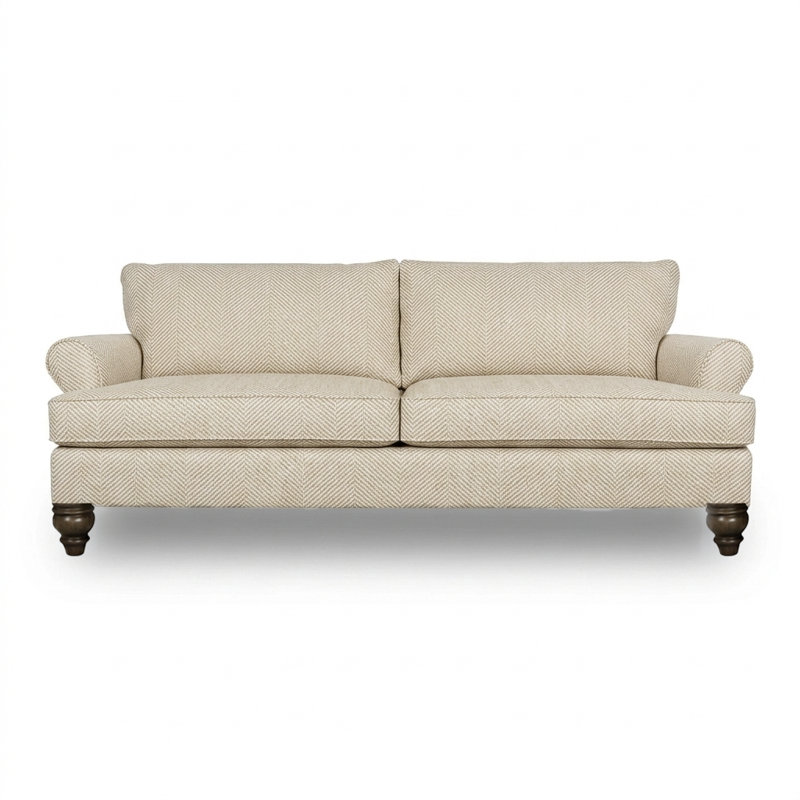 Ari Sofa by Stacy Garcia Home X Edgecombe Furniture, Tan Herringbone