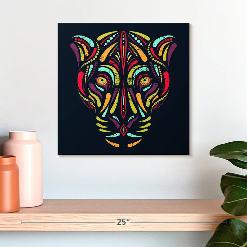 «Brampt Jaguar Face Abstract», H 16 po x l 16 po