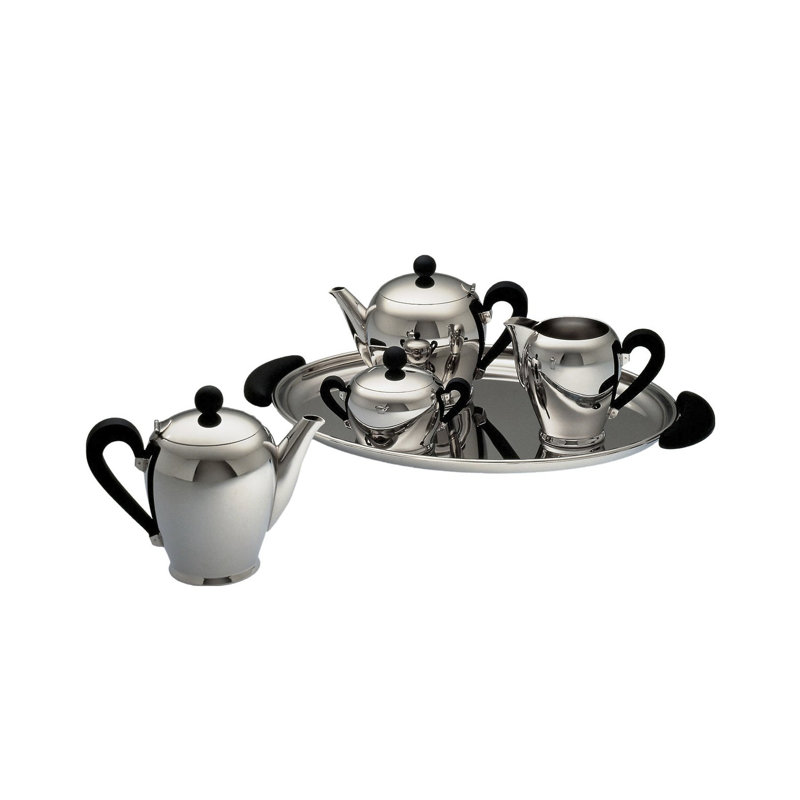 Bombé Milk Jug, Stainless Steel/Black