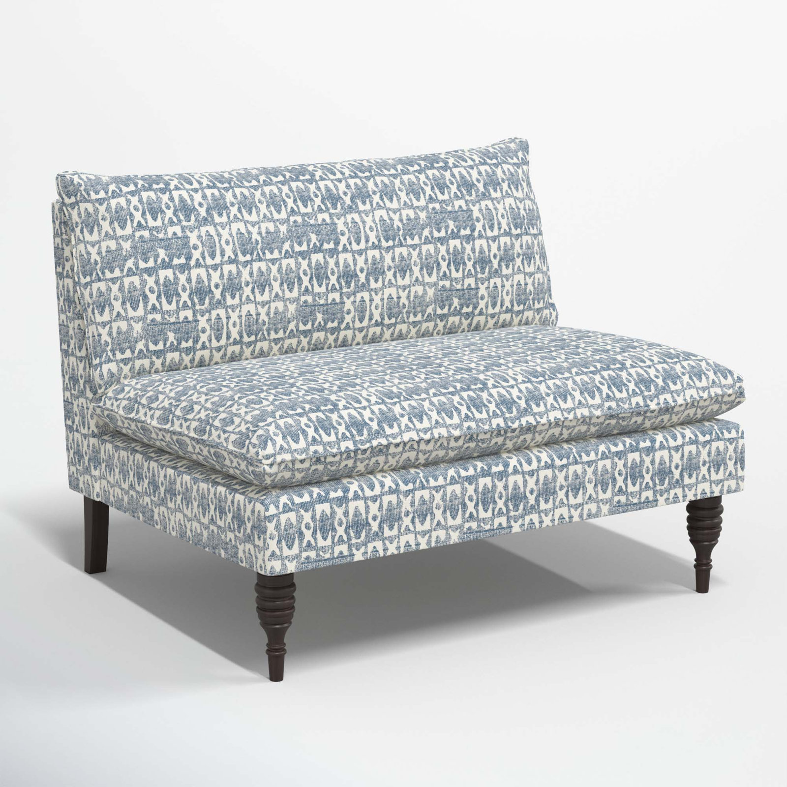 Cecelia 47" Loveseat, Texture Block Blue