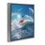 «Flamingo Surfing White Caps», art mural encadré flottant par Jim Baldwin-832425187-832425190