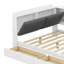 Lit plateforme en bois avec tête de lit, tablettes et 2 tiroirs-1478199634