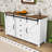 Modern Sideboard with Sliding Barn Doors, Built-In Power Outlet and Spacious Storage-520047709
