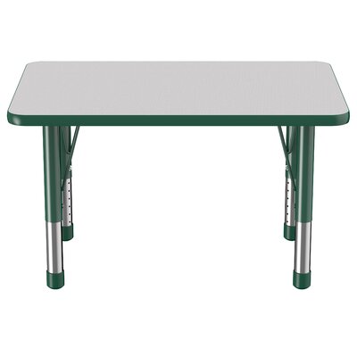 Rectangle T-Mold Activity Table 24"" x 36"" with Adjustable Height Chunky Legs -  Factory Direct Partners, 10005-GYGN