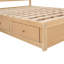 Grand lit plateforme en bois avec rangement et 2 tiroirs - Design polyvalent sous un attrait moderne