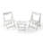 HIPS Foldable Small Table And Chair Set With 2 Chairs And Rectangular Table  White-2043174242