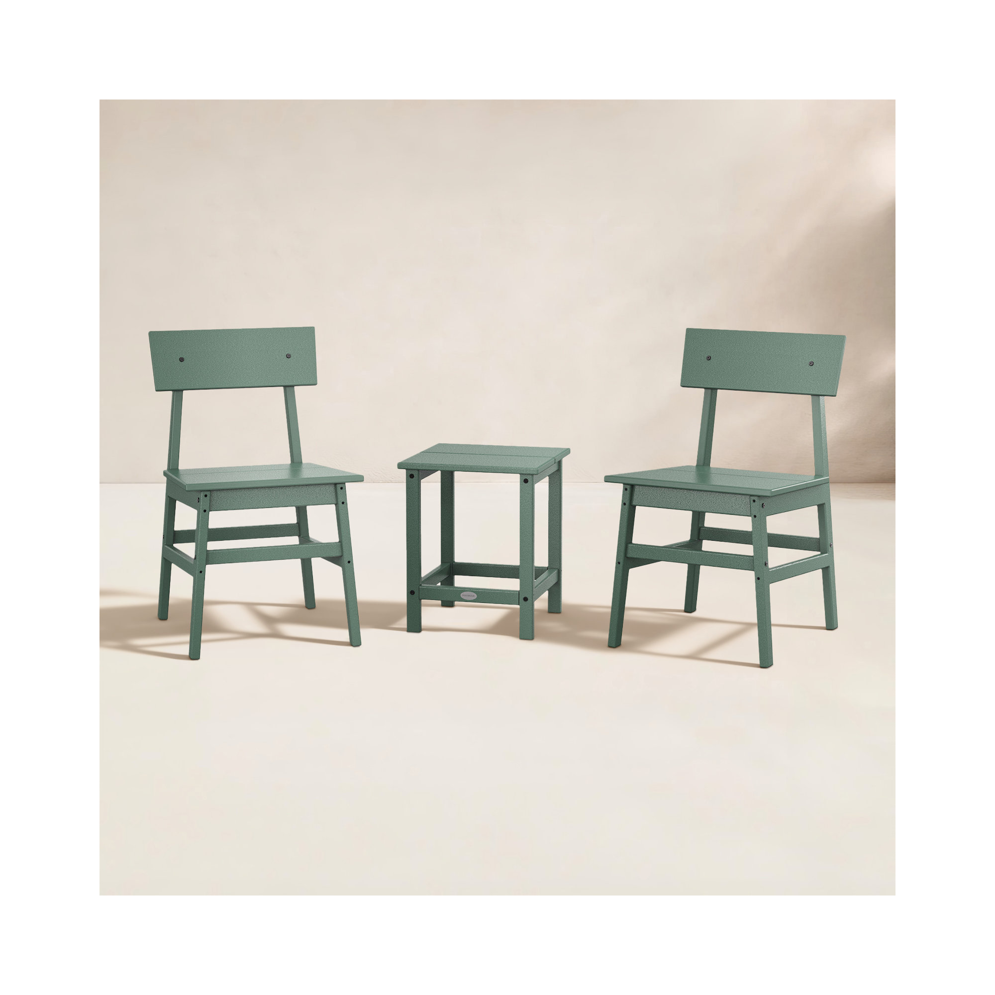 POLYWOOD x AllModern Chair 3-Piece Seating Set, Green