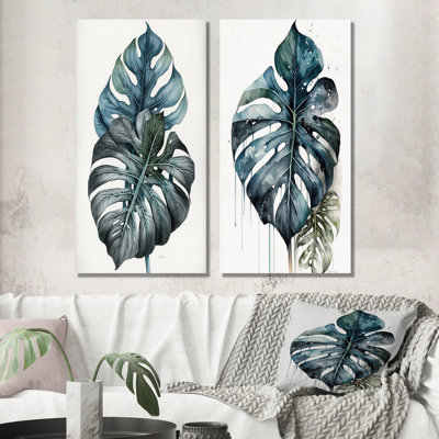 «Philodendron Leaf», 2 pièces sur toile