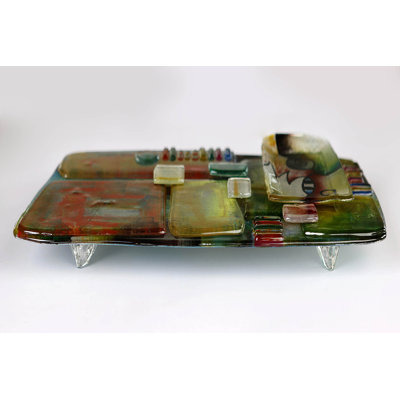 World Menagerie Olu Glass Cheese Board