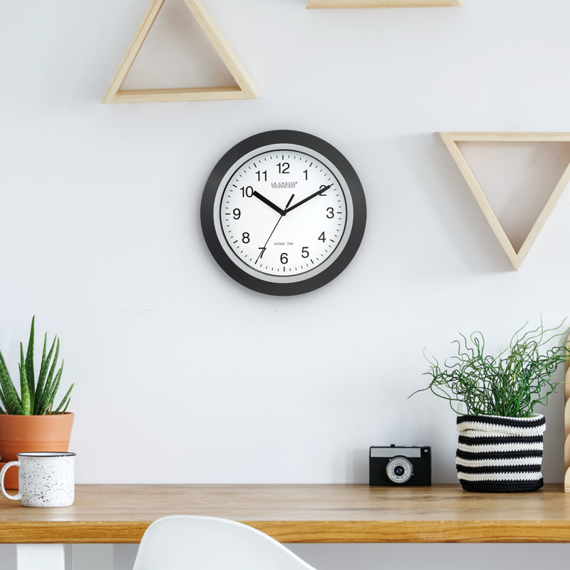 Krause 10" Atomic Analog Wall Clock, Black