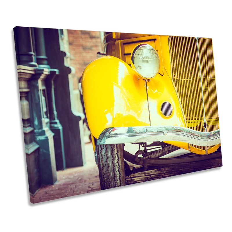 Vintage Old Fashioned Car - Wrapped Canvas Print, 30.5cm H x 45.7cm W x 2cm D