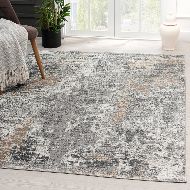 Seren Abstract Gray Area Rug