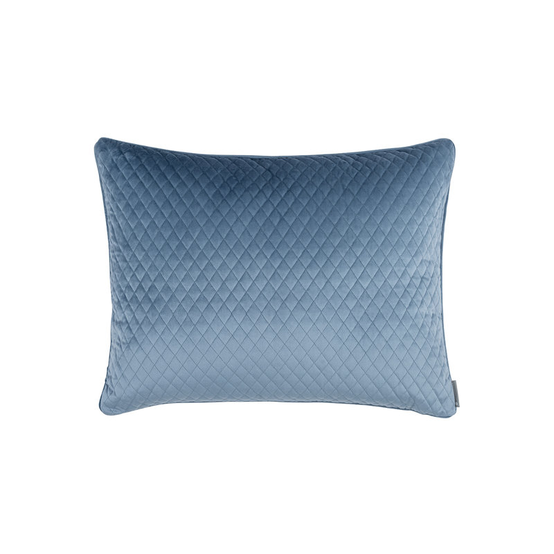 Valentina Quilted Medium Pillow, Standard, Marine