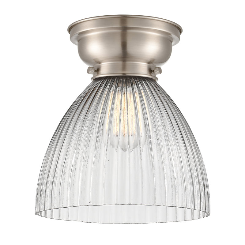 Tallulah Glass Flush Mount, Antique Brass, No Bulb Included