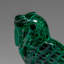 Genuine Polished Malachite Owl Carving (170 Grams)