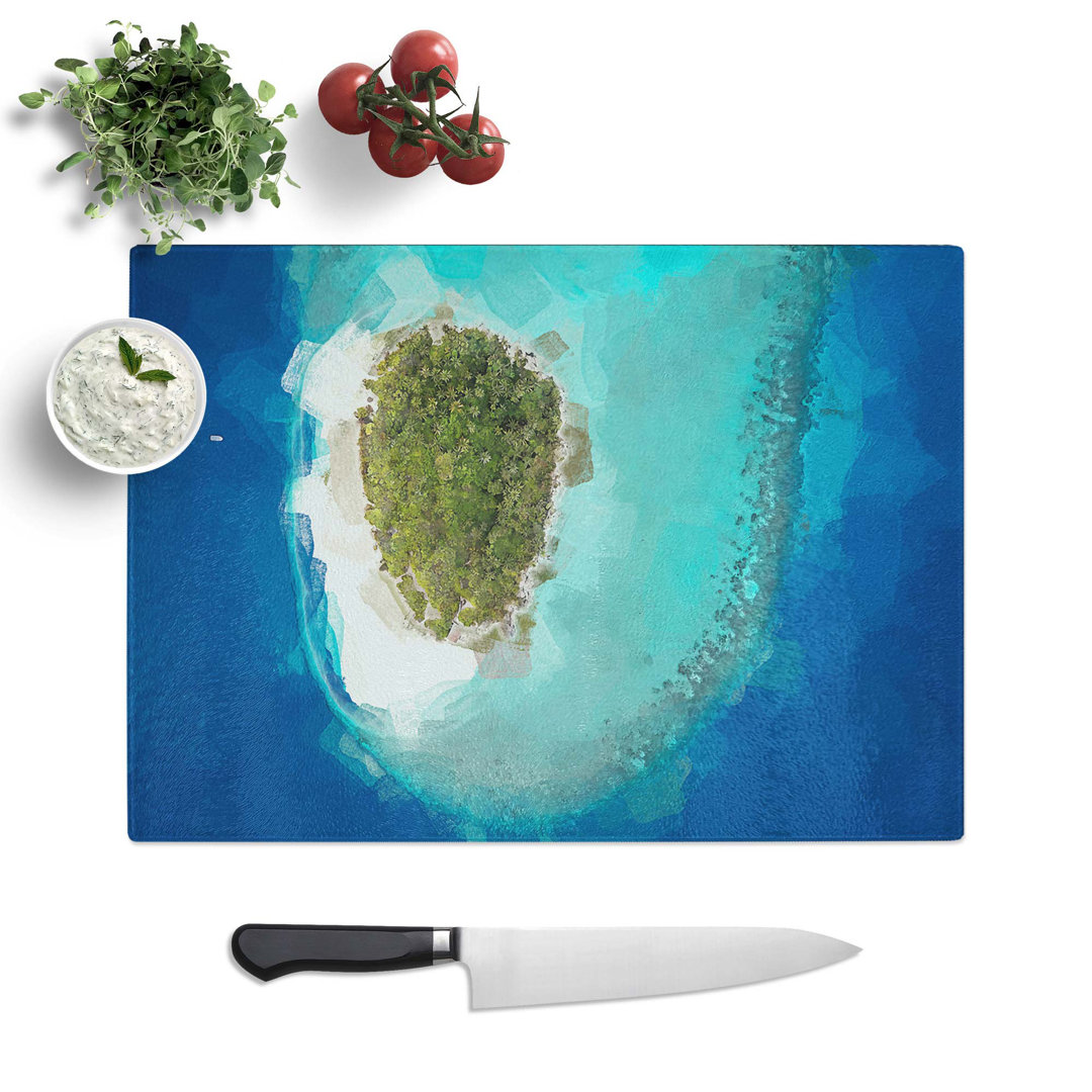 Tempered Glass Baa Atoll in the Maldives Chopping Board