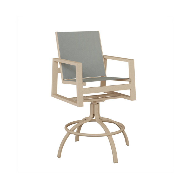 Chaise de bar pivotante Ceasar Luna, Luna multicolore, Ardoise Nova