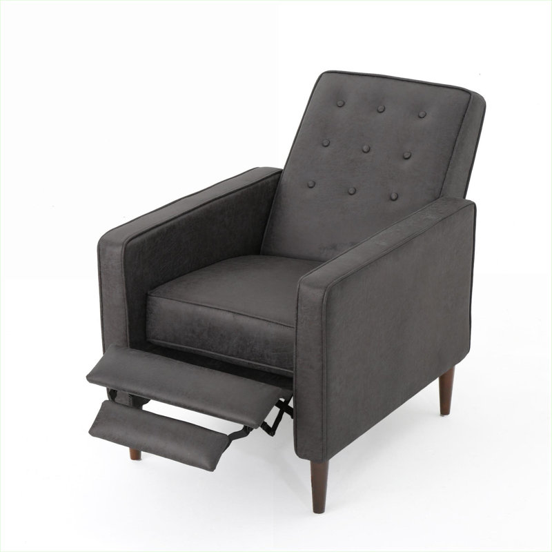 Fauteuil inclinable compact en microfibre pour salon et chambre à coucher xpiyaer, Microfibre grise