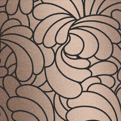 Bananas Abstract Metallic Wallpaper Roll