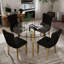 5-Piece Round Glass Dining Table Set-208080008-208080115-207609158