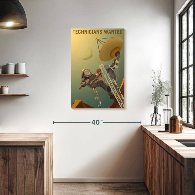 Oberle Mars Explorers Wanted Poster II, 36" H x 24" W